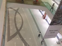 Crescent mall, artificial marble floor tile joints seamless project and maintenance project.